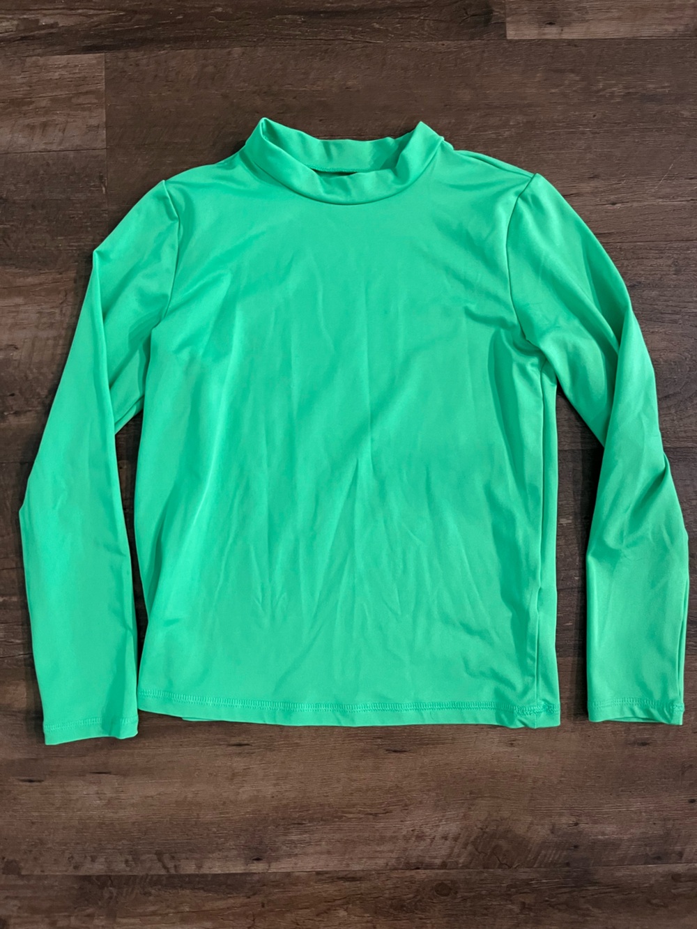 Cat & Jack Green Crew Neck Long Sleeve Rash Guard